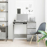 Desk Concrete Grey 90x45x76 cm Engineered Wood - Side View