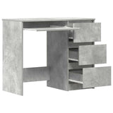 Desk Concrete Grey 90x45x76 cm Engineered Wood - 45-Degree Angle