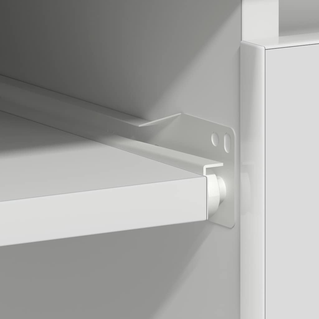 Desk High Gloss White 90x45x76 cm Engineered Wood
