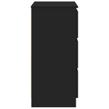 Sideboard Black 60x35x76 cm Engineered Wood - Rear View