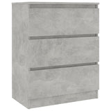 Sideboard Concrete Grey 60x35x76 cm Engineered Wood - Front View