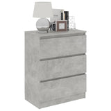 Sideboard Concrete Grey 60x35x76 cm Engineered Wood - Side View