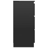 Sideboard High Golss Black 60x35x76 cm Engineered Wood