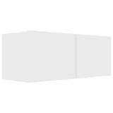 TV Cabinet White 80x30x30 cm Engineered Wood - Front View