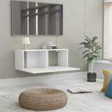 TV Cabinet White 80x30x30 cm Engineered Wood - Top-Down View
