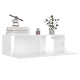 TV Cabinet White 100x30x30 cm Engineered Wood