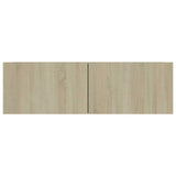 TV Cabinet Sonoma Oak 100x30x30 cm Engineered Wood - Rear View
