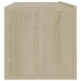 TV Cabinet Sonoma Oak 100x30x30 cm Engineered Wood - Close-Up Angle