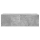 TV Cabinet Concrete Grey 100x30x30 cm Engineered Wood - 45-Degree Angle