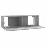TV Cabinet Concrete Grey 100x30x30 cm Engineered Wood - Rear View