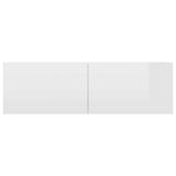 TV Cabinet High Gloss White 100x30x30 cm Engineered Wood