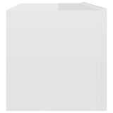 TV Cabinet High Gloss White 100x30x30 cm Engineered Wood - Close-Up Angle