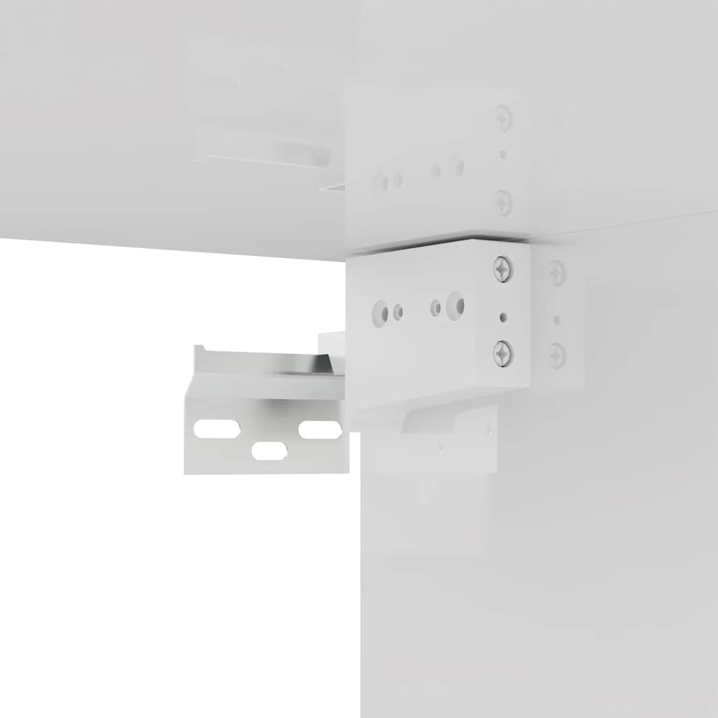 TV Cabinet High Gloss White 100x30x30 cm Engineered Wood