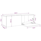 TV Cabinet High Gloss White 100x30x30 cm Engineered Wood