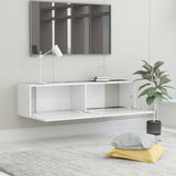 TV Cabinet White 120x30x30 cm Engineered Wood - Top-Down View