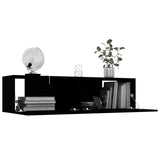 TV Cabinet Black 120x30x30 cm Engineered Wood - Side View