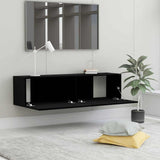 TV Cabinet Black 120x30x30 cm Engineered Wood - Top-Down View