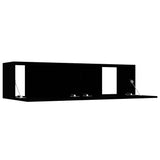 TV Cabinet Black 120x30x30 cm Engineered Wood - 45-Degree Angle