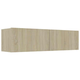 TV Cabinet Sonoma Oak 120x30x30 cm Engineered Wood - Front View