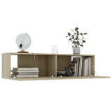 TV Cabinet Sonoma Oak 120x30x30 cm Engineered Wood - Side View