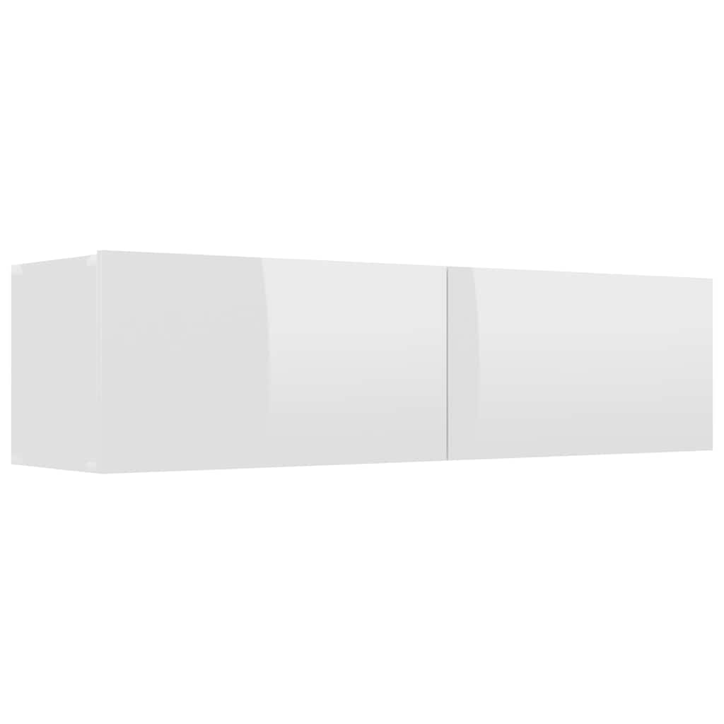 TV Cabinet High Gloss White 120x30x30 cm Engineered Wood