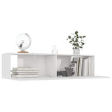 TV Cabinet High Gloss White 120x30x30 cm Engineered Wood - Top-Down View