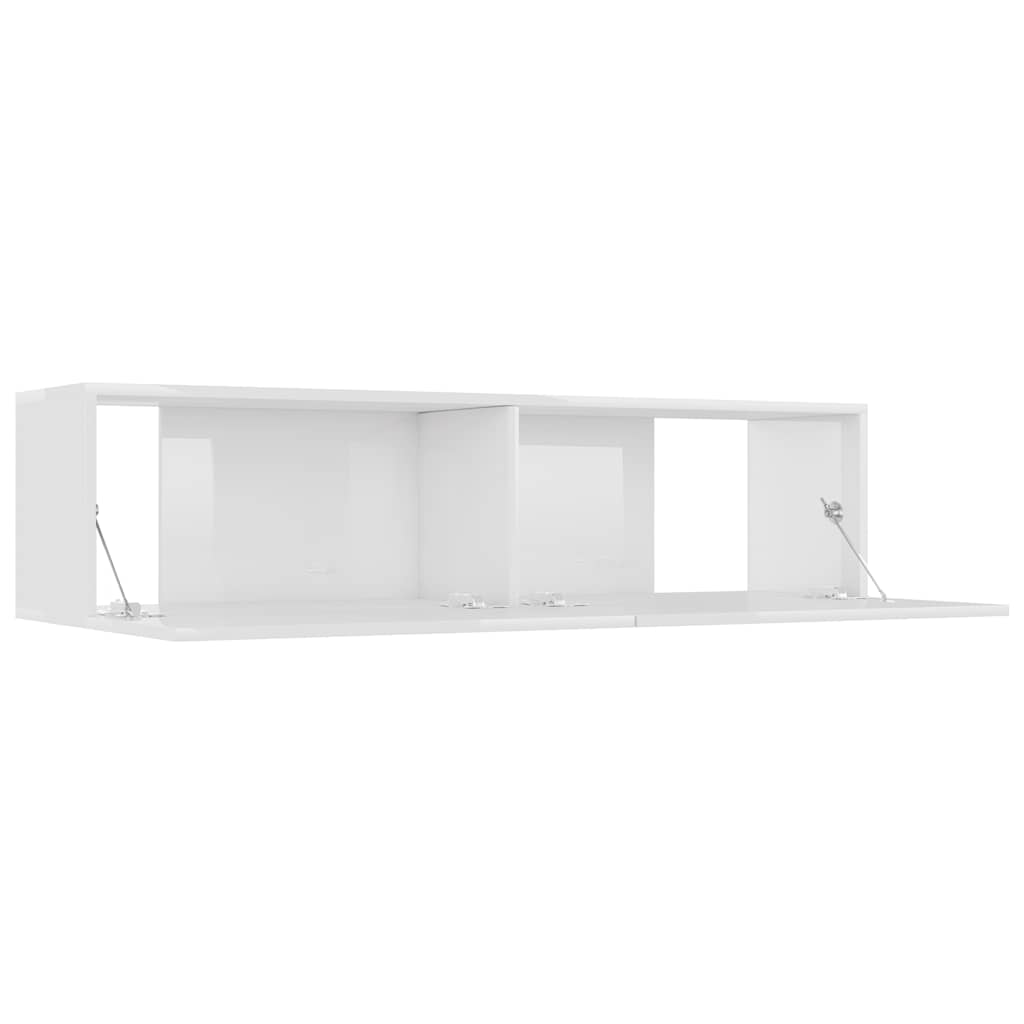 TV Cabinet High Gloss White 120x30x30 cm Engineered Wood