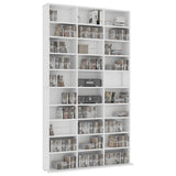 CD Cabinet White 102x23x177.5 cm Engineered Wood - 45-Degree Angle