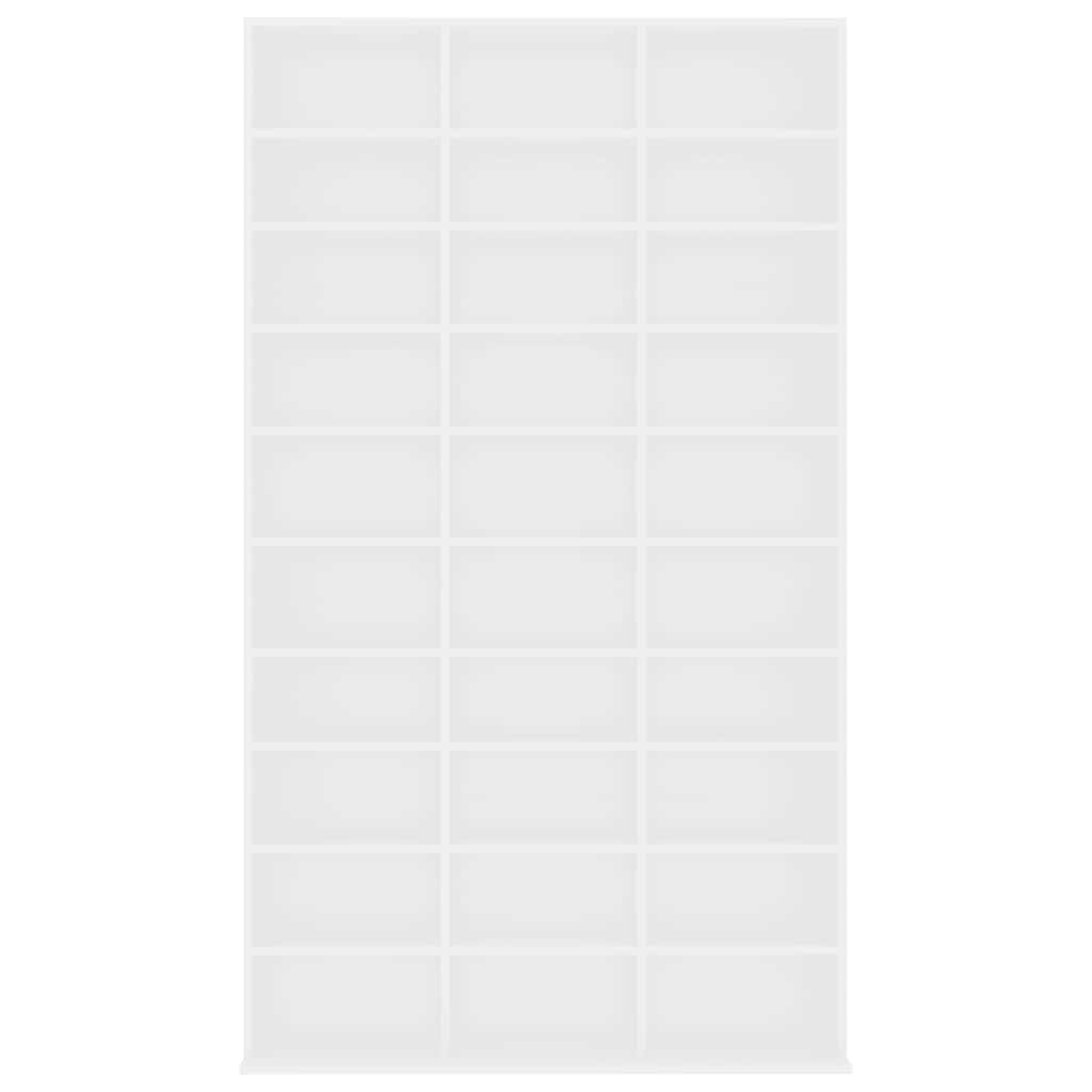 CD Cabinet White 102x23x177.5 cm Engineered Wood
