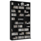 CD Cabinet Black 102x23x177.5 cm Engineered Wood - 45-Degree Angle