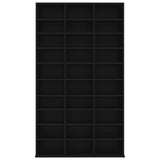 CD Cabinet Black 102x23x177.5 cm Engineered Wood
