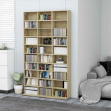 CD Cabinet Sonoma Oak 102x23x177.5 cm Engineered Wood