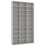 CD Cabinet Concrete Grey 102x23x177.5 cm Engineered Wood
