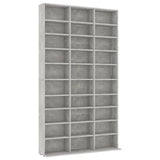 CD Cabinet Concrete Grey 102x16x177.5 cm Engineered Wood - Front View