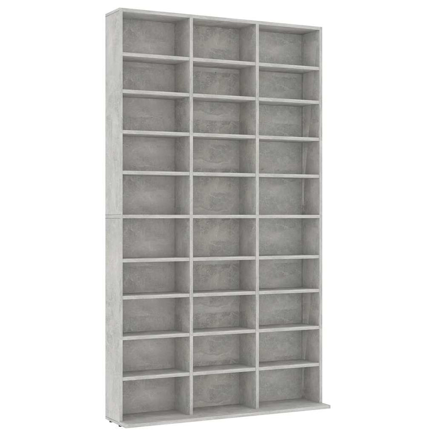 CD Cabinet Concrete Grey 102x23x177.5 cm Engineered Wood