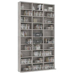 CD Cabinet Concrete Grey 102x23x177.5 cm Engineered Wood