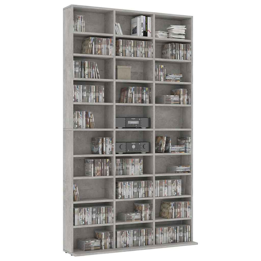 CD Cabinet Concrete Grey 102x23x177.5 cm Engineered Wood