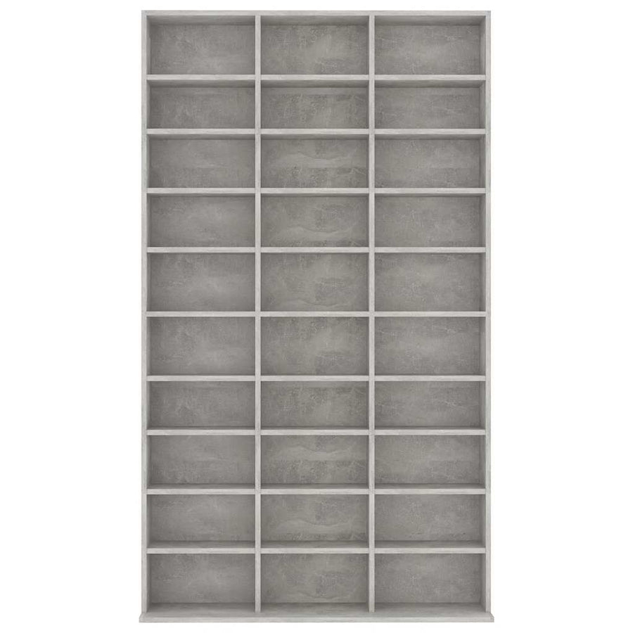 CD Cabinet Concrete Grey 102x23x177.5 cm Engineered Wood