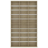 CD Cabinet White and Sonoma Oak 102x23x177.5 cm Engineered Wood