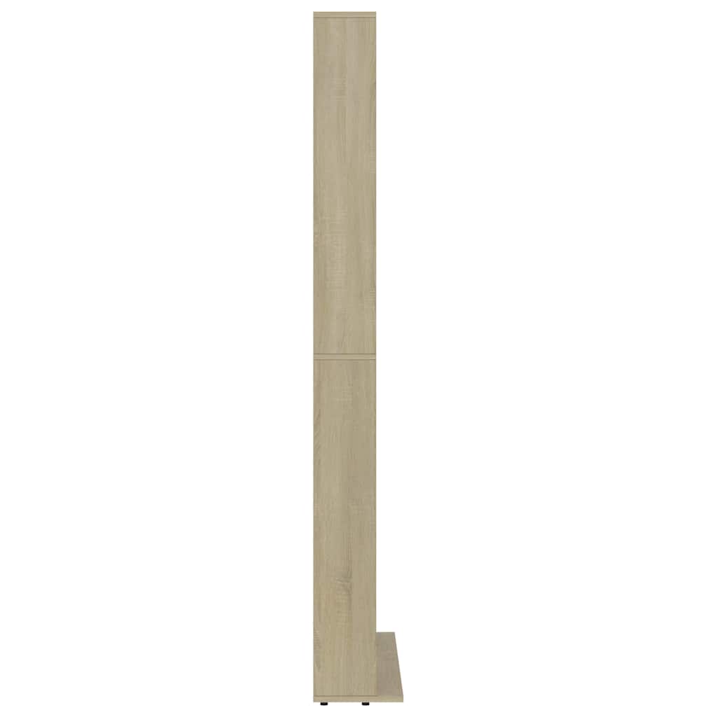 CD Cabinet White and Sonoma Oak 102x23x177.5 cm Engineered Wood