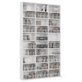 CD Cabinet High Gloss White 102x23x177.5 cm Engineered Wood - Side View