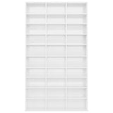 CD Cabinet High Gloss White 102x23x177.5 cm Engineered Wood