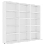 CD Cabinet White 100x23x89.5 cm Engineered Wood - Front View