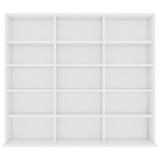 CD Cabinet White 100x23x89.5 cm Engineered Wood - Top-Down View