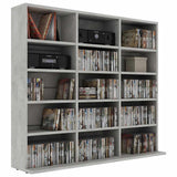 CD Cabinet Concrete Grey 100x23x89.5 cm Engineered Wood - 45-Degree Angle