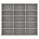 CD Cabinet Concrete Grey 100x23x89.5 cm Engineered Wood - Side View