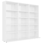 CD Cabinet High Gloss White 100x23x89.5 cm Engineered Wood