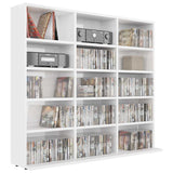 CD Cabinet High Gloss White 100x23x89.5 cm Engineered Wood - 45-Degree Angle