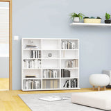 CD Cabinet High Gloss White 100x23x89.5 cm Engineered Wood