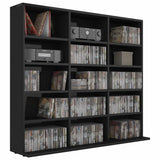 CD Cabinet High Gloss Black 100x23x89.5 cm Engineered Wood